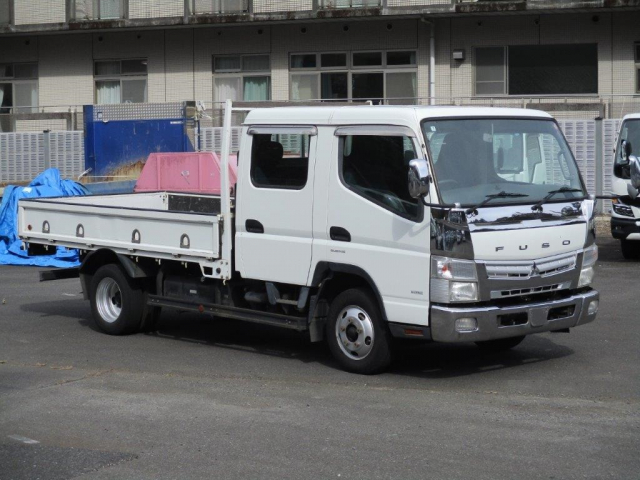 H25 三菱 キャンター 2t 平ボディ Wキャブ 全低床