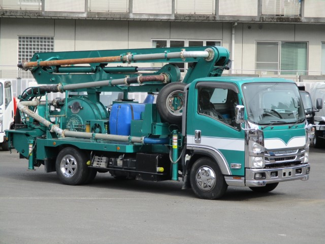 H28　いすゞエルフ　小型コンクリートポンプ　スクイーズ式