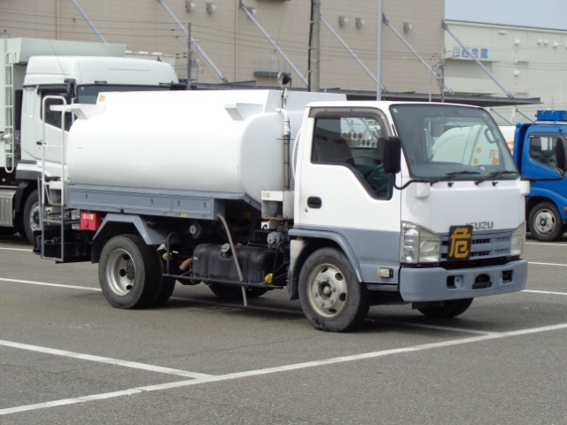 H26 いすゞエルフ 4KLタンクローリー(2室) Wホースリール