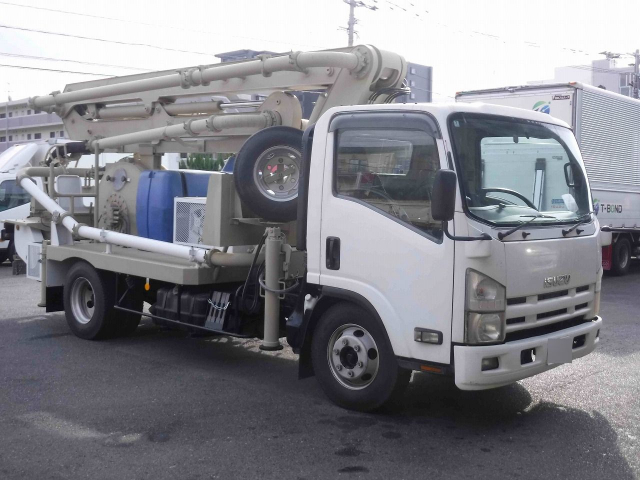 H21 いすゞ エルフ 小型コンクリートポンプ 極東製スクイーズ式