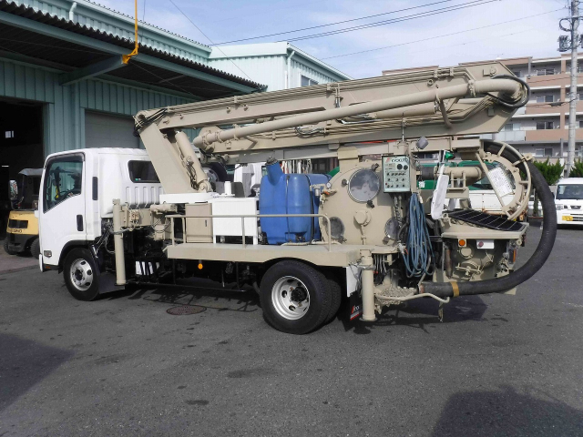 H21 いすゞ エルフ 小型コンクリートポンプ 極東製スクイーズ式