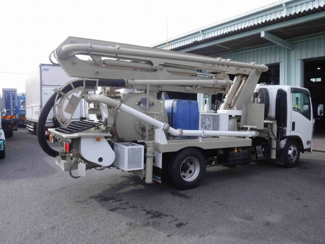 H21 いすゞ エルフ 小型コンクリートポンプ 極東製スクイーズ式