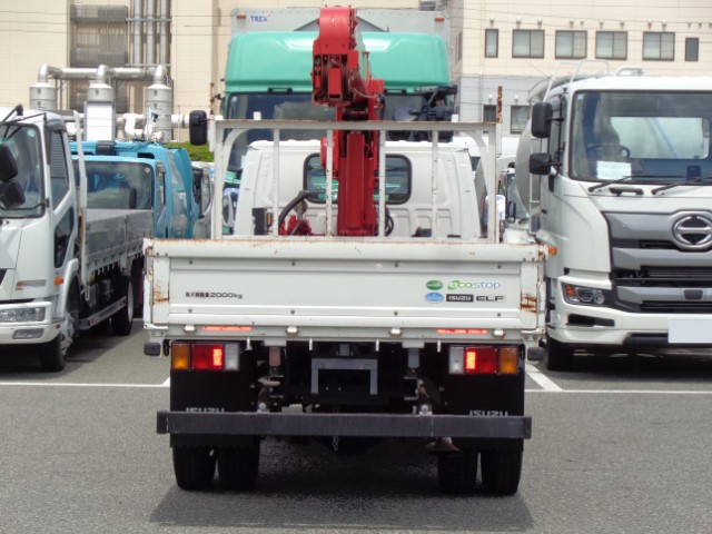 H30 いすゞエルフ クレーン付き平ボディ 3段フックイン